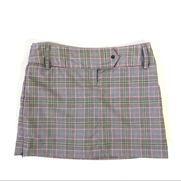 Jofit Golf Wear Pants - NWT Jofit Gray/Pink/Green Plaid Stretch Golf Skort